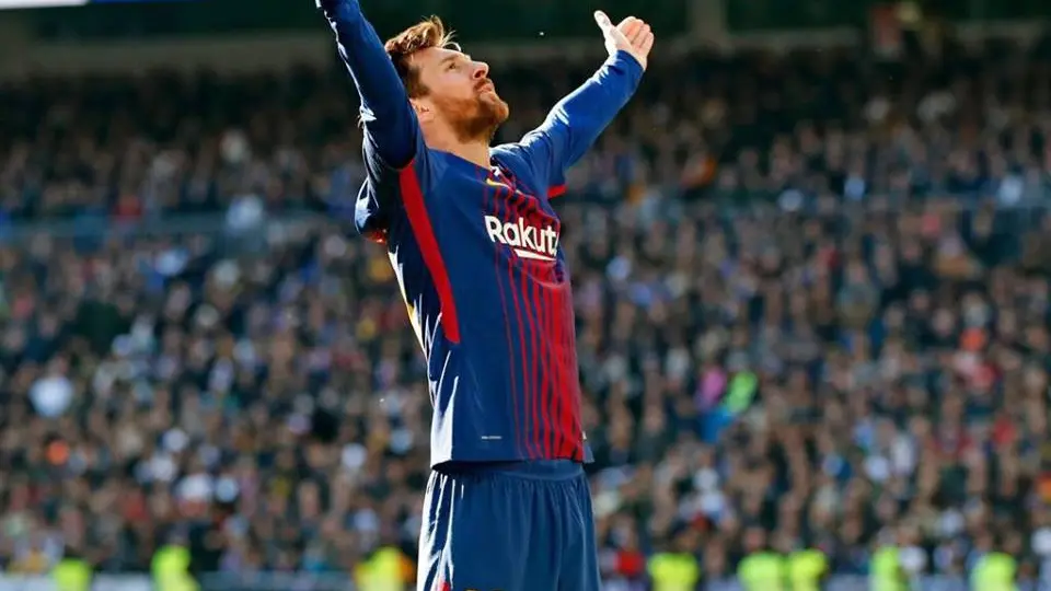 Messi celebra un gol Messi celebra un gol