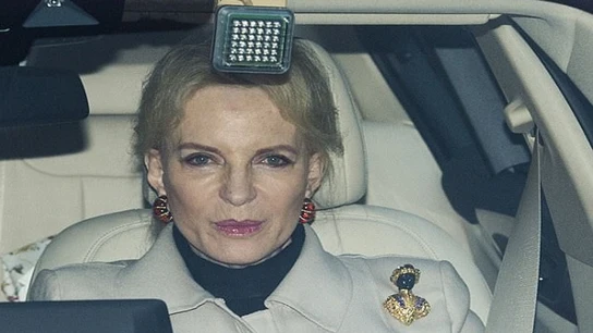La princesa Marie Christine von Reibnitz con el broche que ha generado la polémica La princesa Marie Christine von Reibnitz con el broche que ha generado la polémica