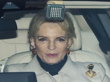 La princesa Marie Christine von Reibnitz con el broche que ha generado la polémica La princesa Marie Christine von Reibnitz con el broche que ha generado la polémica