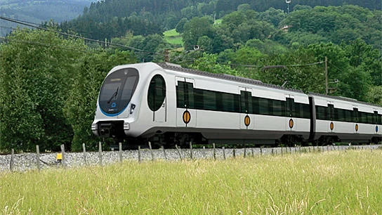 Foto de archivo del euskotren Foto de archivo del euskotren