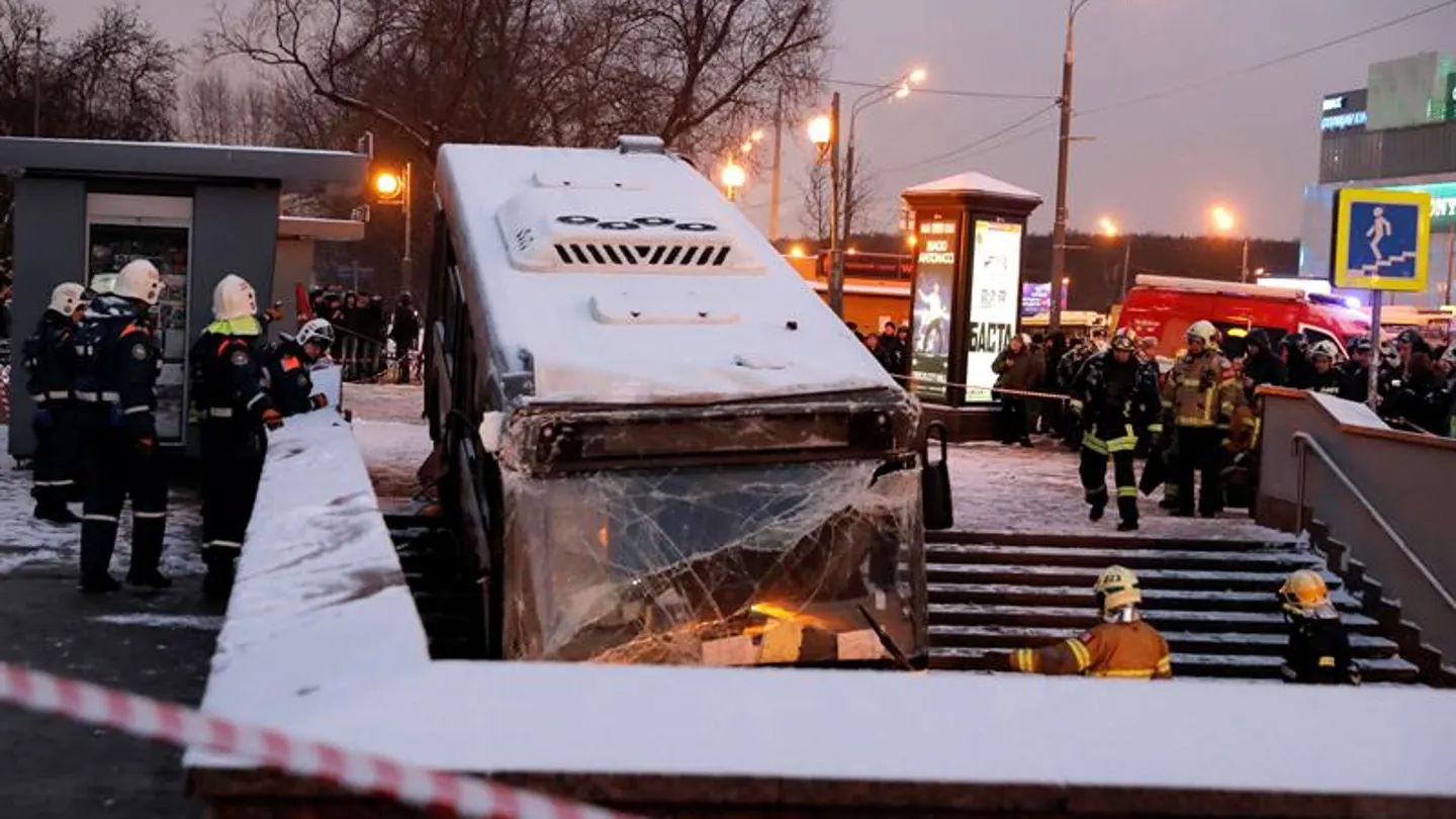 El estado del autobús que arrolló a varias personas en Moscú El estado del autobús que arrolló a varias personas en Moscú