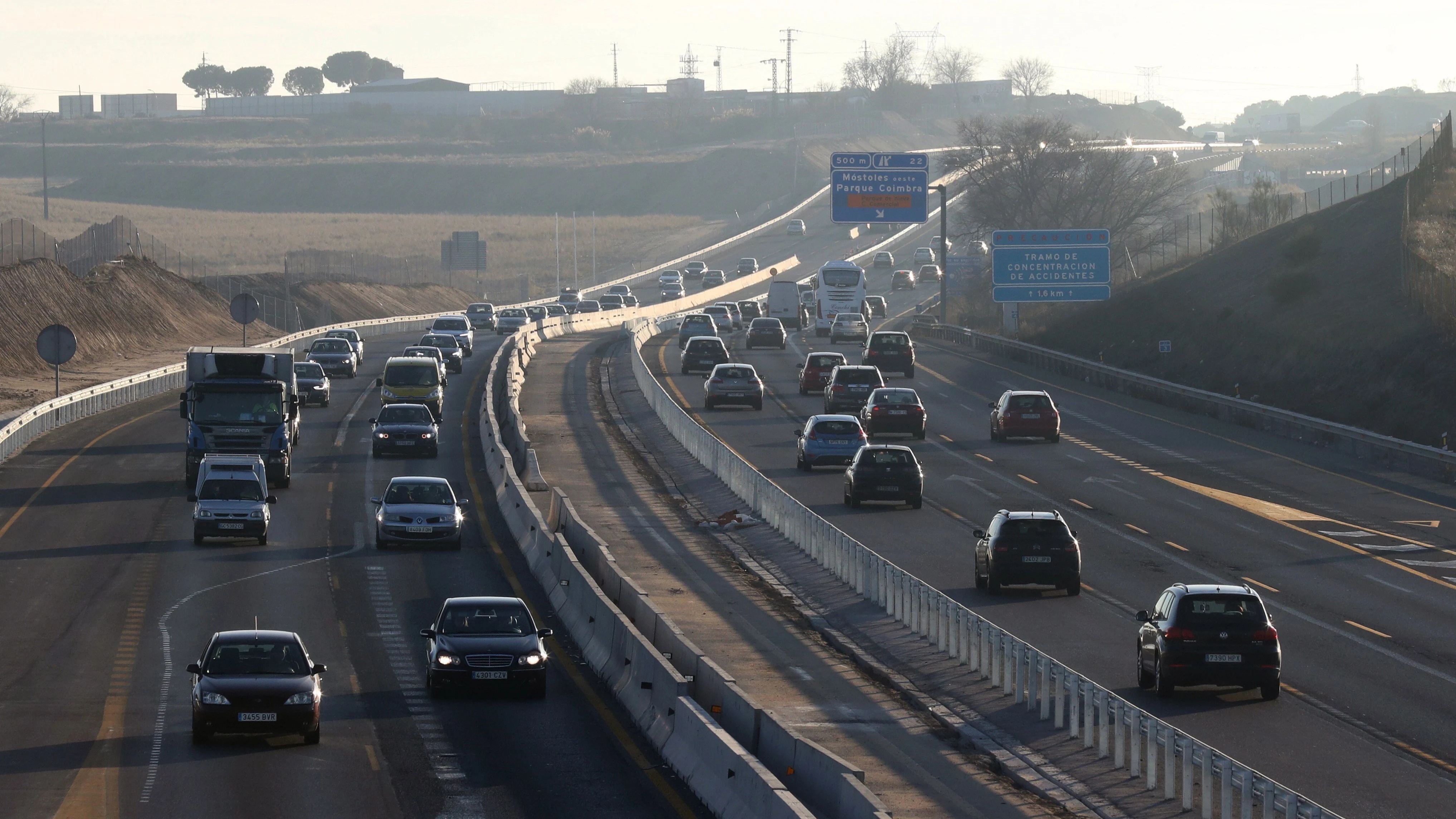 Estado de la circulación en la A-5, carretera de Extremadura