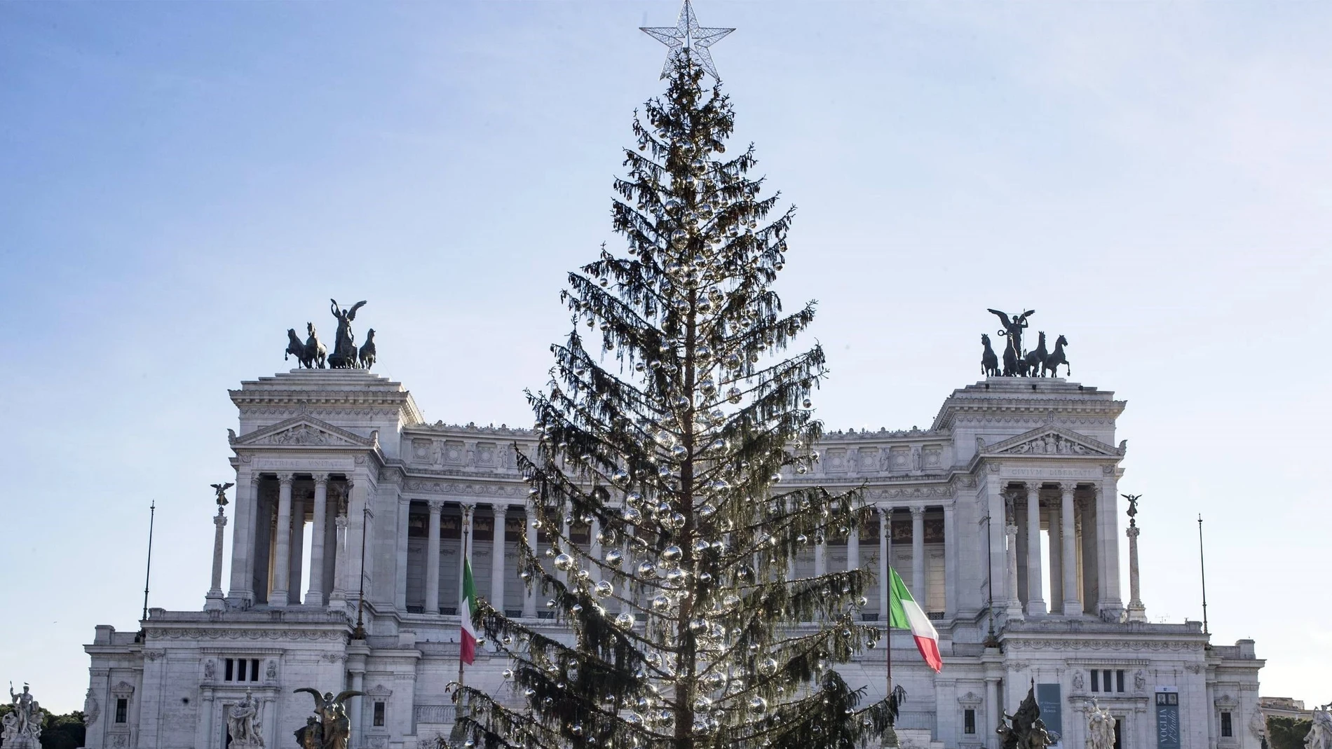 Árbol de Navidad muerto en Roma