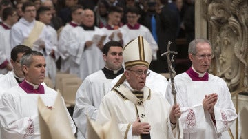 El Papa Francisco durante la Misa de Navidad
