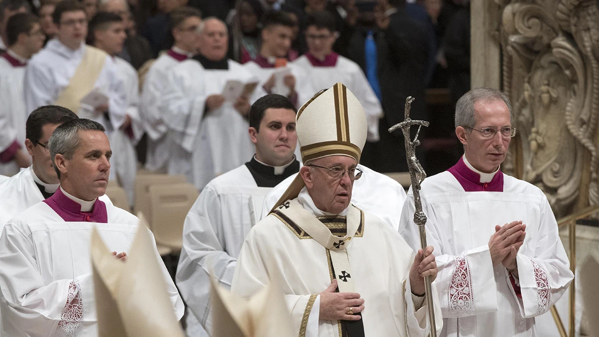 El Papa Francisco durante la Misa de Navidad