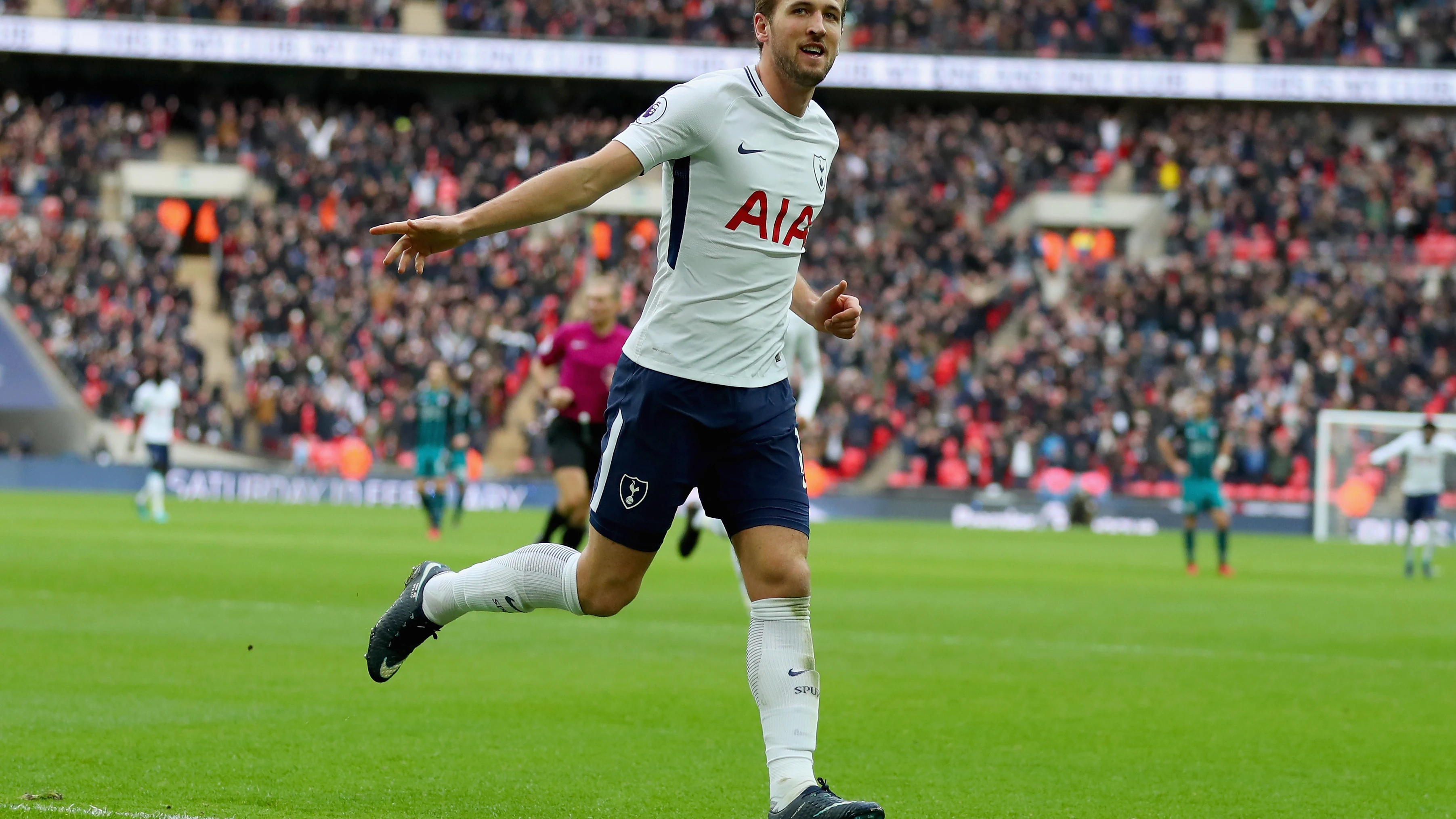 Harry Kane celebra uno de sus goles con el Tottenham Harry Kane celebra uno de sus goles con el Tottenham