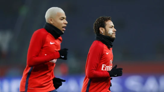 El PSG durante un entrenamiento El PSG durante un entrenamiento