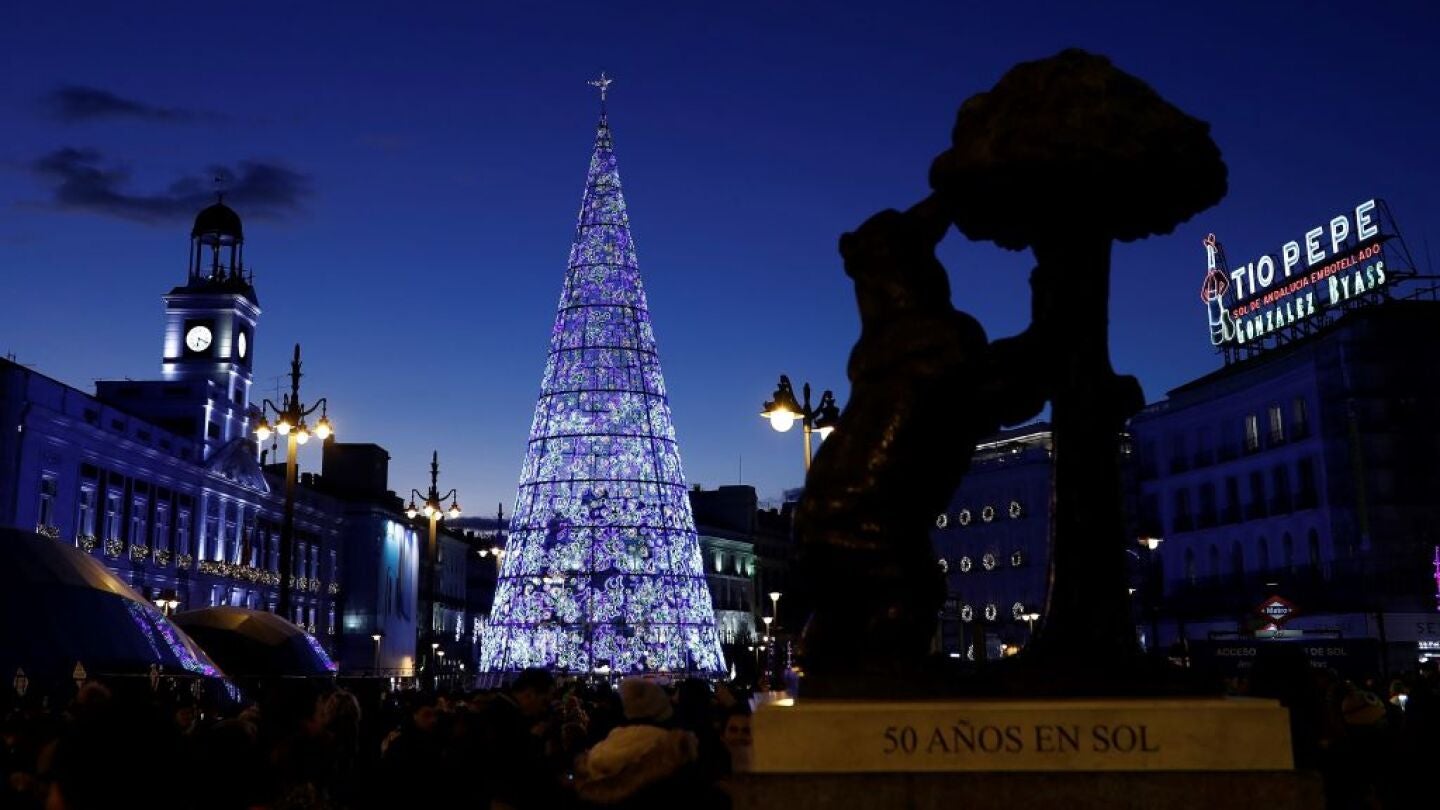 Puerta del Sol de Madrid en Navidad