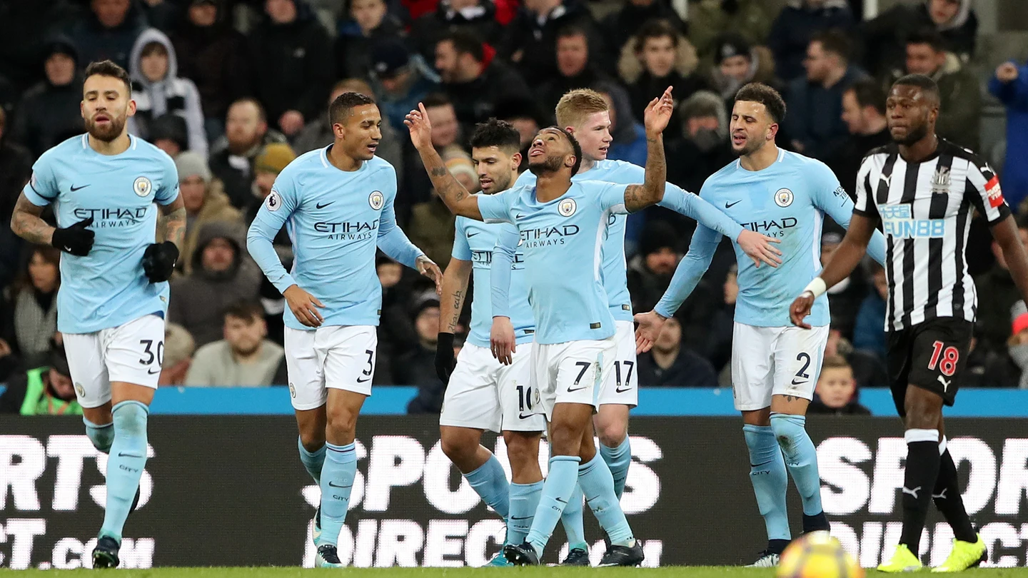 Sterling celebra su gol ante el Newcastle Sterling celebra su gol ante el Newcastle