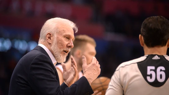 Popovich, durante un partido Popovich, durante un partido