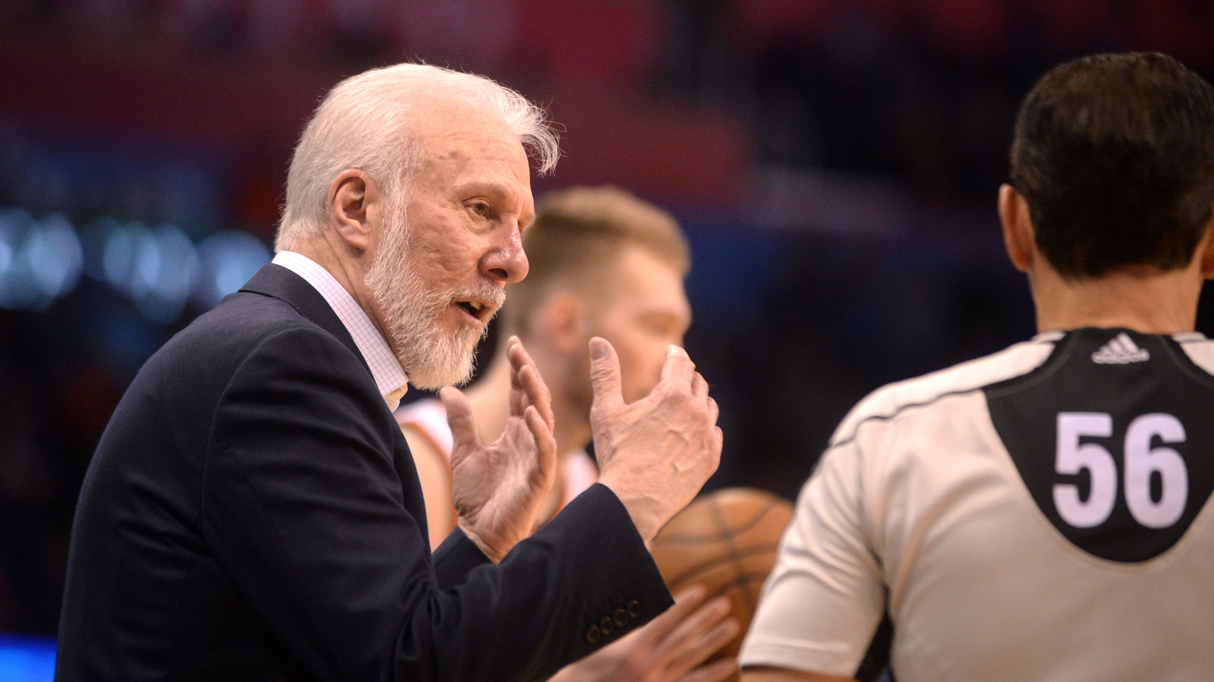 Popovich, durante un partido