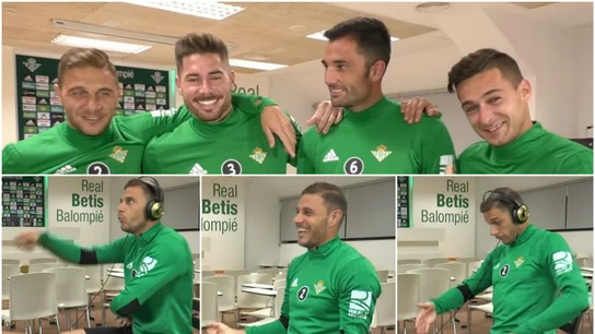 Divertido reto de los jugadores del Betis Divertido reto de los jugadores del Betis