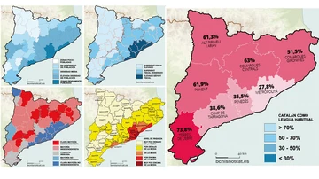 Mapas publicados por la plataforma Barcelona is not Catalonia