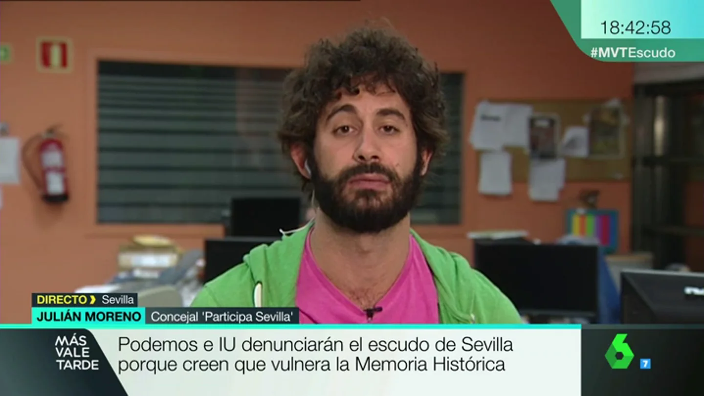 Julián Moreno, concejal de 'Participa Sevilla': "Ese escudo está invisibilizando a las mujeres" Julián Moreno, concejal de 'Participa Sevilla': "Ese escudo está invisibilizando a las mujeres"