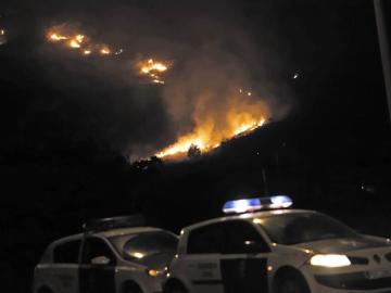 Incendio forestal del Coll de Síller, entre Pollença y el Port de Pollença Incendio forestal del Coll de Síller, entre Pollença y el Port de Pollença