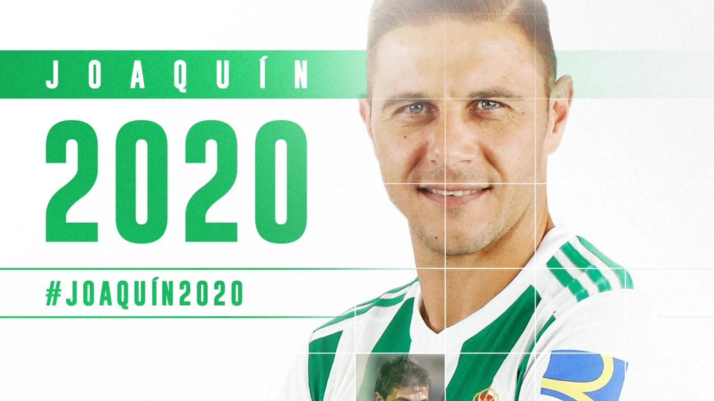 Joaquín amplía su contrato con el Betis hasta 2020 Joaquín amplía su contrato con el Betis hasta 2020