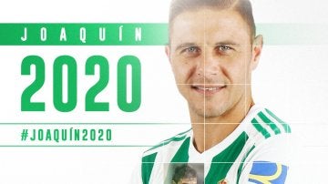 Joaquín amplía su contrato con el Betis hasta 2020