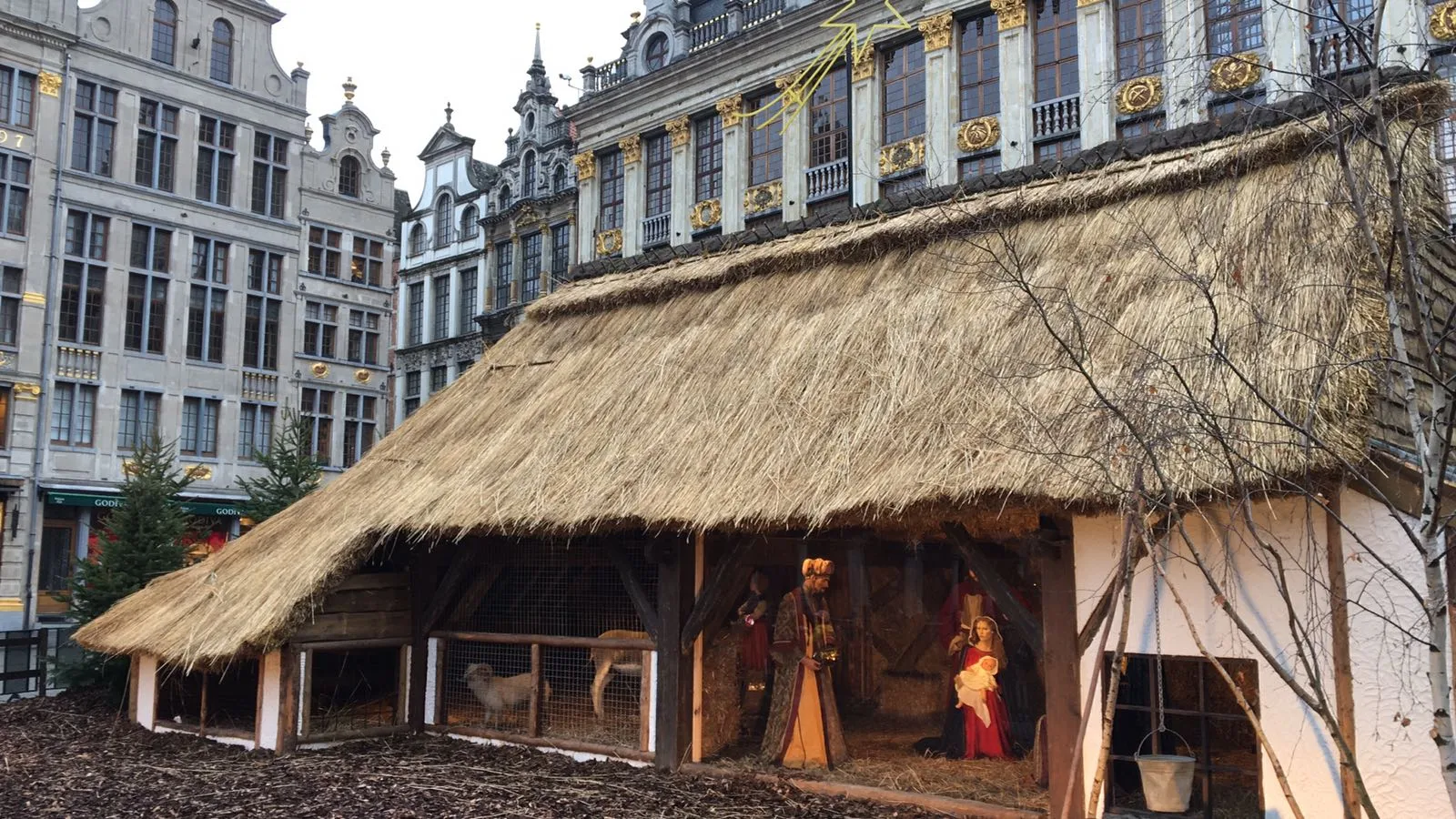 Imagen de archivo del belén de la Grand Place de Bruselas