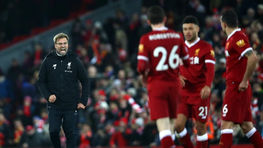 Klopp celebrando el triunfo Klopp celebrando el triunfo
