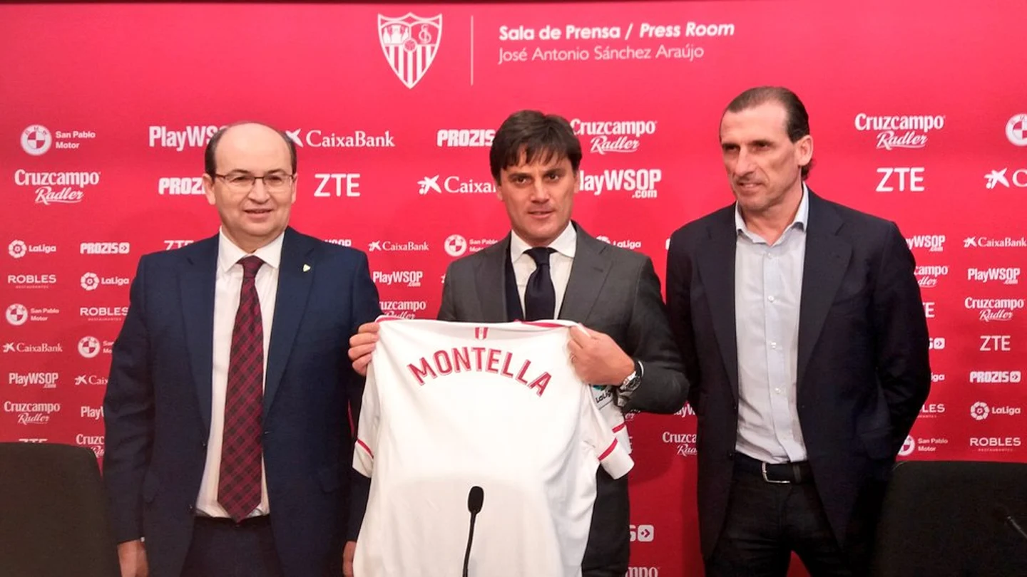 Montella, junto a José Castro y Óscar Arias Montella, junto a José Castro y Óscar Arias