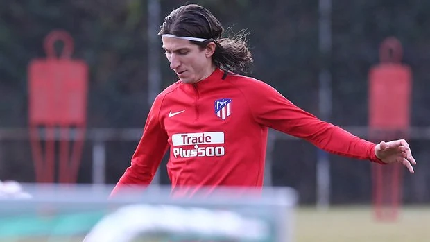 Filipe Luis, en un entrenamiento