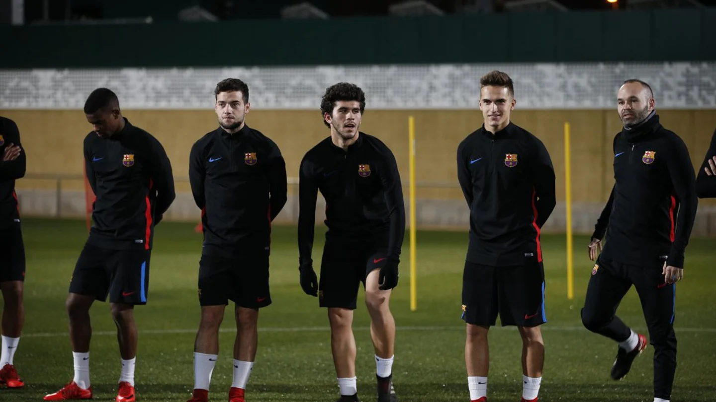 El Barça, en un entrenamiento El Barça, en un entrenamiento