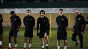 El Barça, en un entrenamiento