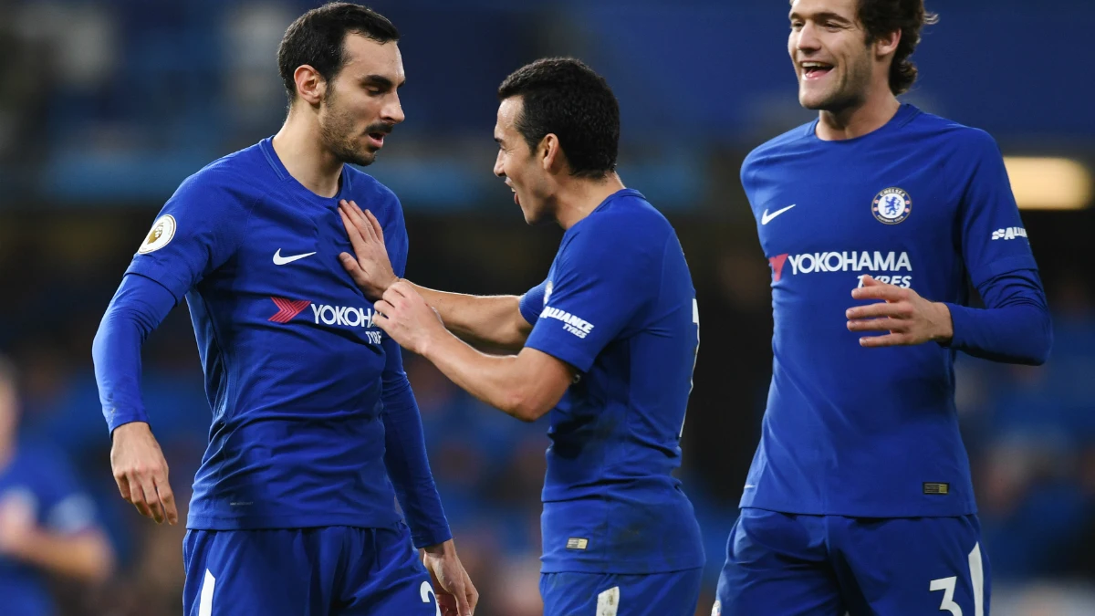 Pedro celebra un gol con el Chelsea Pedro celebra un gol con el Chelsea