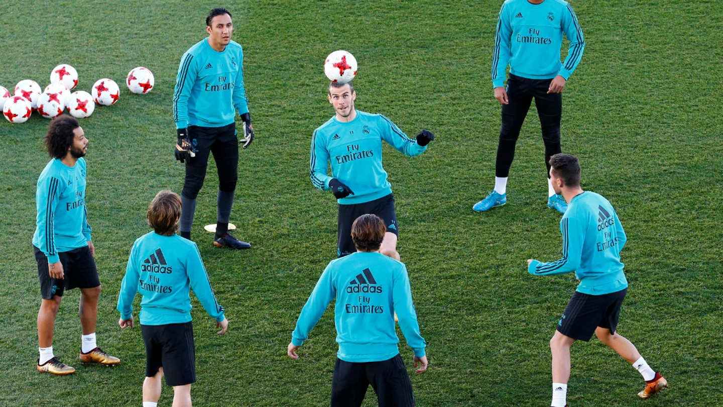 El Real Madrid, en un entrenamiento El Real Madrid, en un entrenamiento