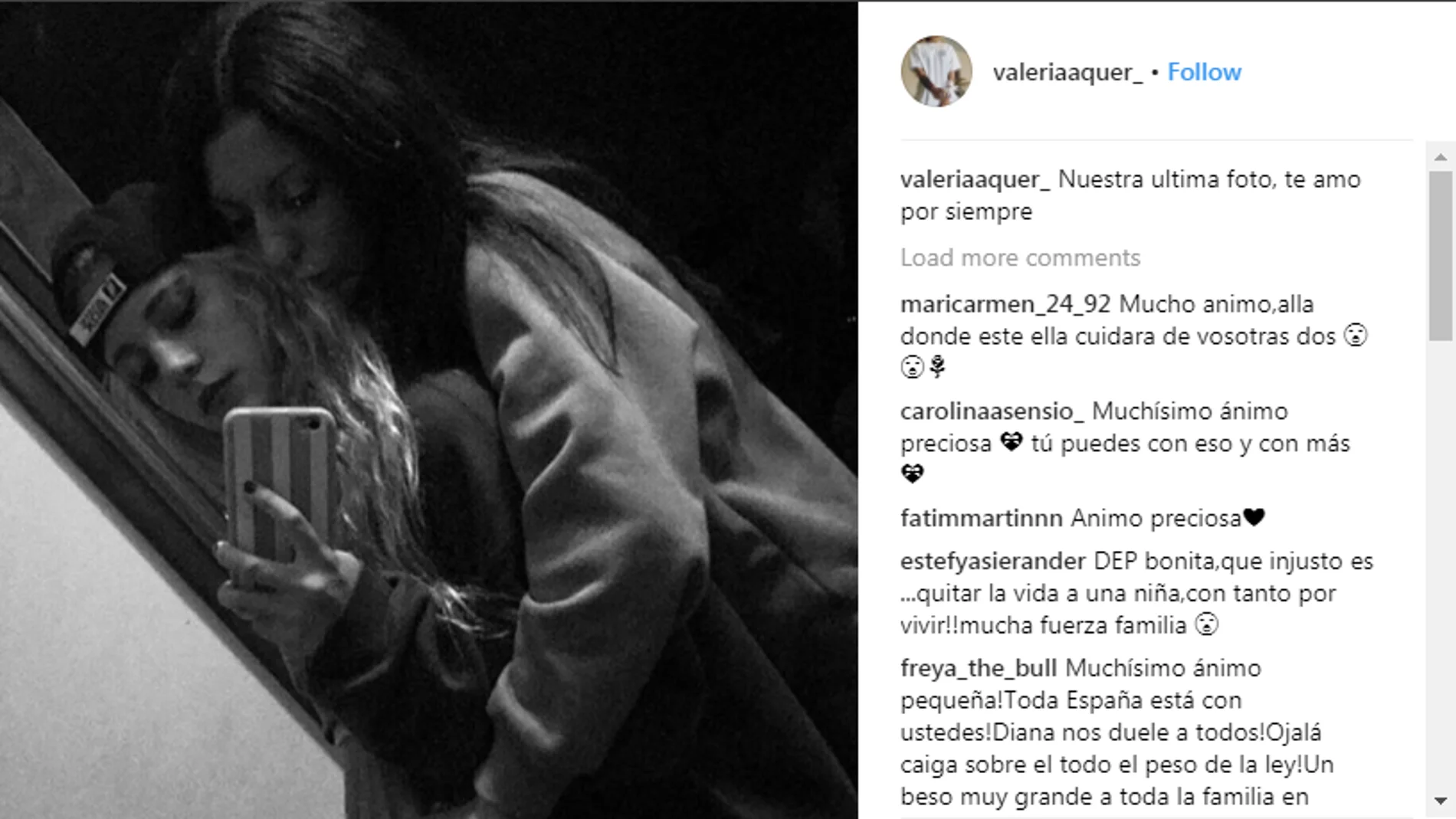 Instagram de Valeria Quer, hermana de Diana