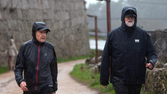 Mariano Rajoy durante su habitual recorrido por la ruta de la Pedra de Auga Mariano Rajoy durante su habitual recorrido por la ruta de la Pedra de Auga