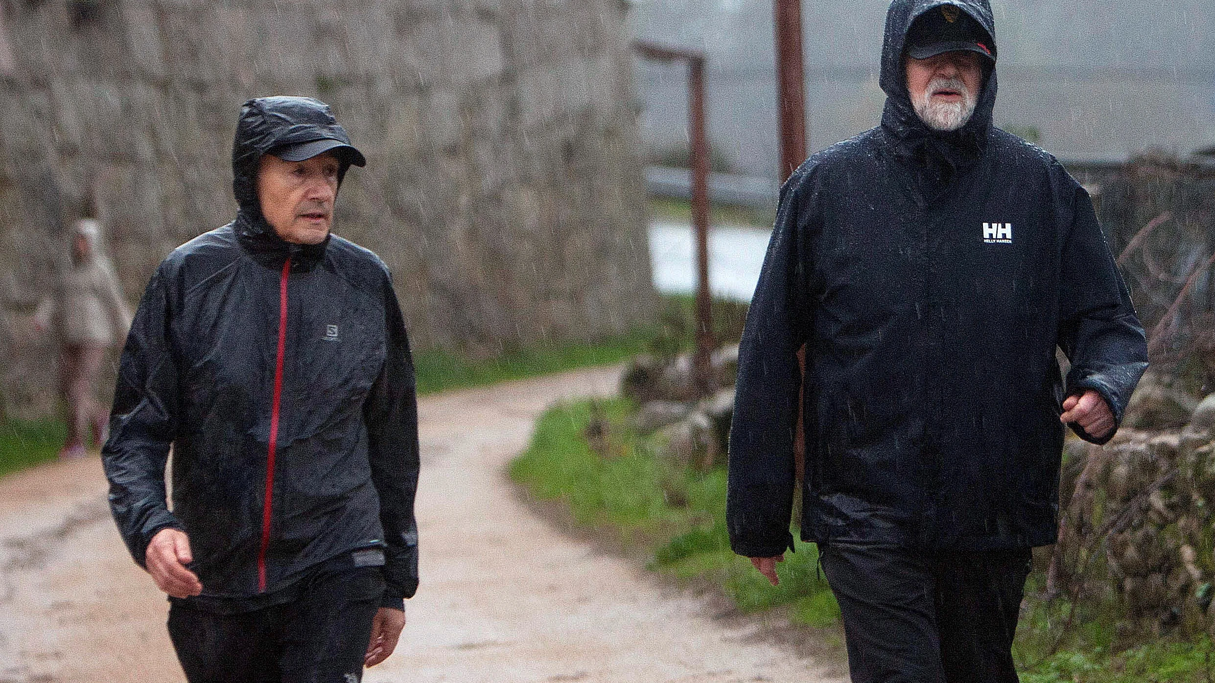 Mariano Rajoy durante su habitual recorrido por la ruta de la Pedra de Auga