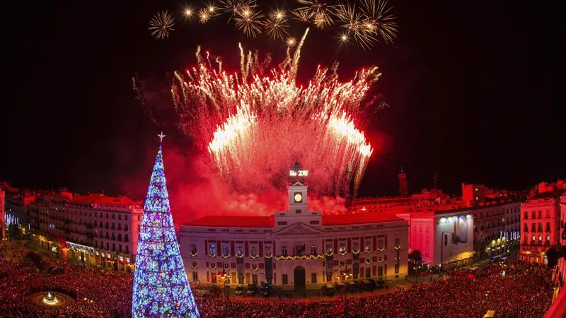 La Puerta del Sol, testigo de la llegada de 2018