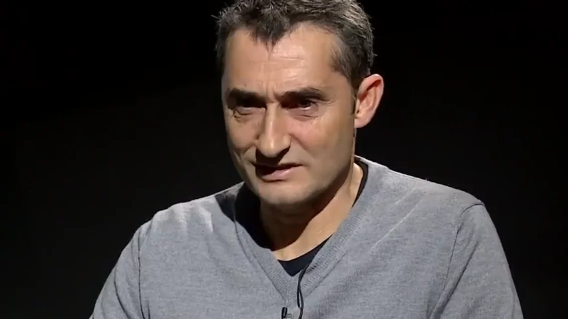 Valverde, durante la entrevista Valverde, durante la entrevista