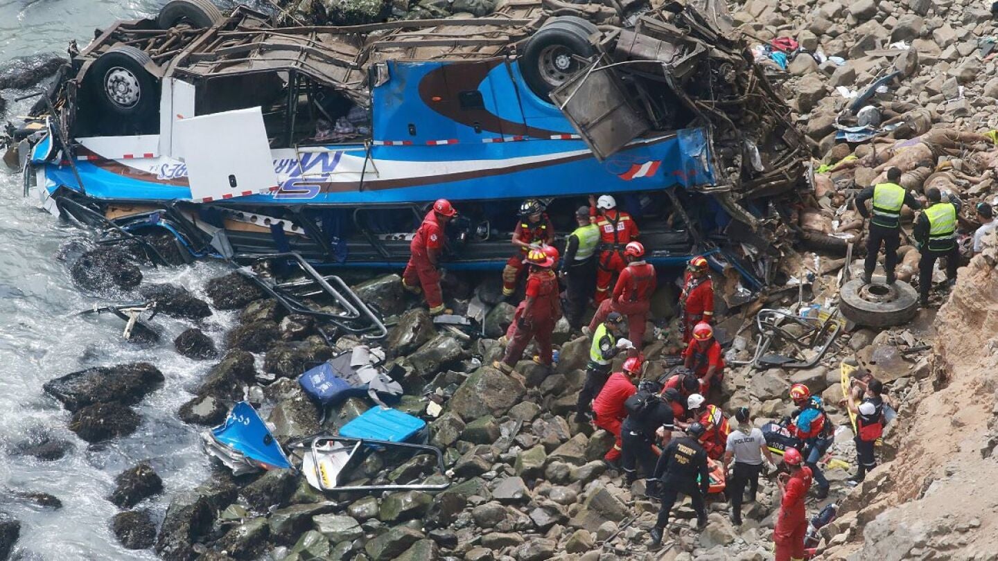 Accidente de autob&uacute;s en Per&uacute;