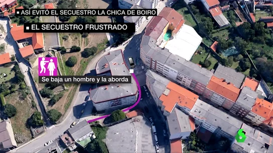 Lugar en el que se produjo el intento de secuestro en Boiro Lugar en el que se produjo el intento de secuestro en Boiro