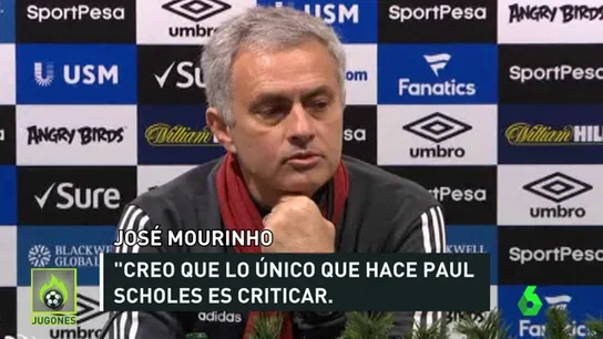 Rajada de Mourinho contra Scholes Rajada de Mourinho contra Scholes