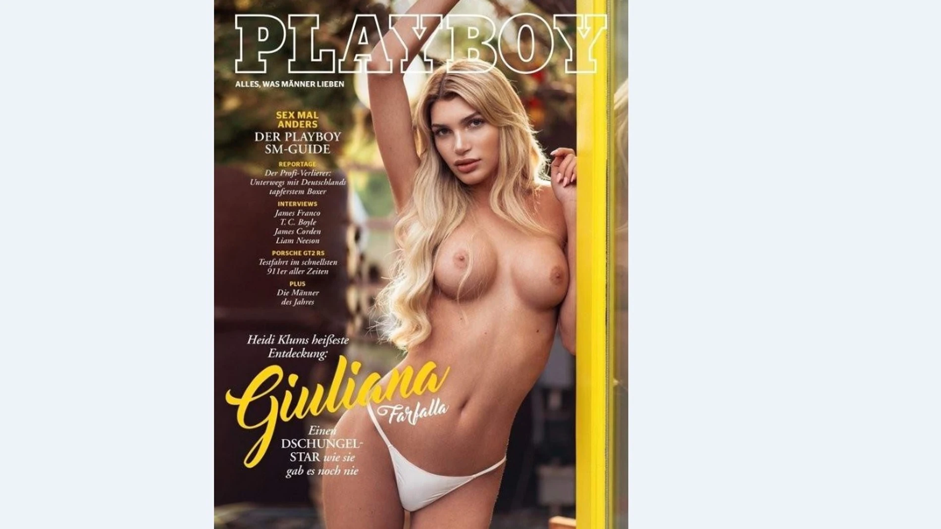 Giuliana Farfalla, primera transexual portada de Playboy Alemania