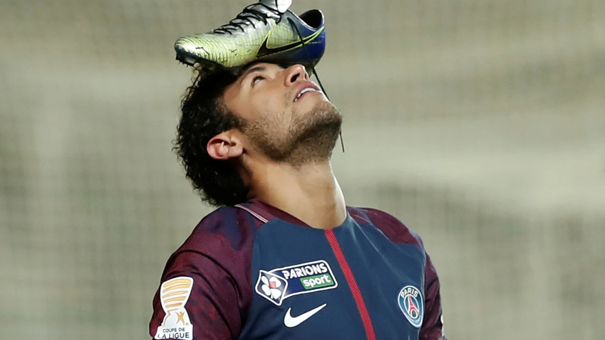 La peculiar celebración de Neymar ante el Amiens