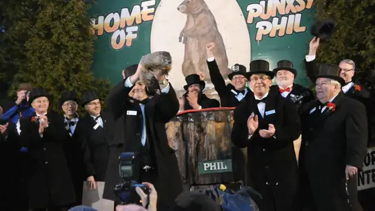 Imagen de archivo de un Día de la Marmota en Punxsutawney, Pensilvania (EEUU) Qué sería un viaje a Punxsutawney sin visitar a Phil. Llega el día de la marmota