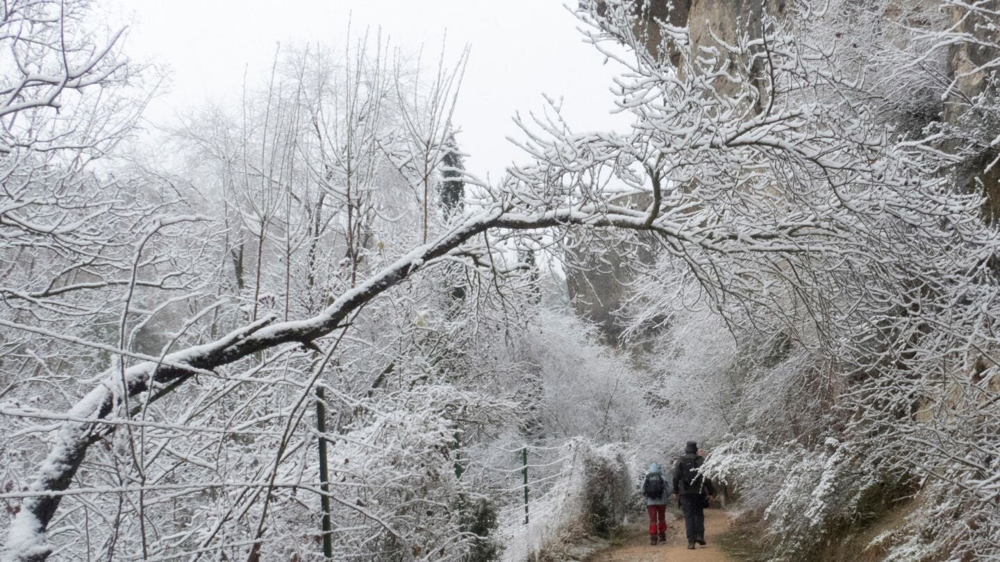 Paseo del Hu&eacute;car de Cuenca nevado