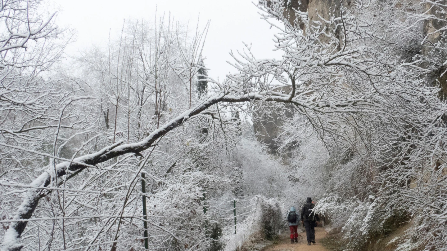 Paseo del Huécar de Cuenca nevado Paseo del Huécar de Cuenca nevado