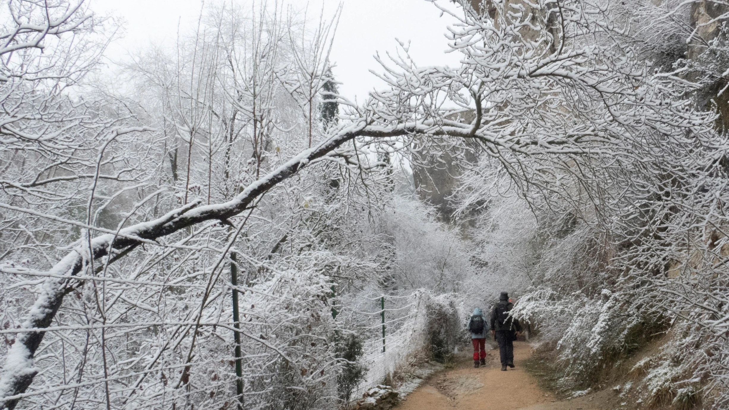 Paseo del Huécar de Cuenca nevado