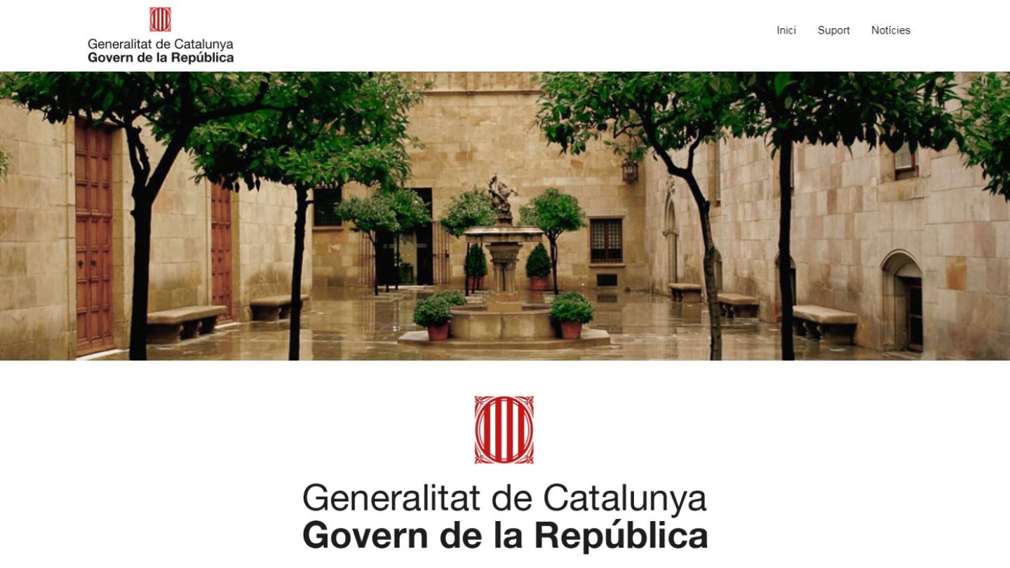 La p&aacute;gina web 'Govern de la Rep&uacute;blica'