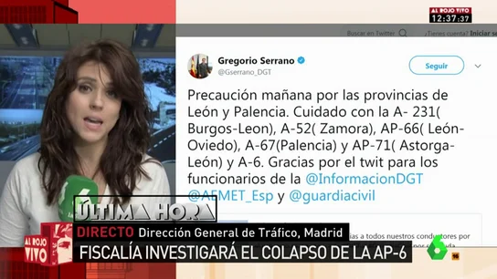 Imagen del tuit del director de la DGT, Gregorio Serrano Imagen del tuit del director de la DGT, Gregorio Serrano