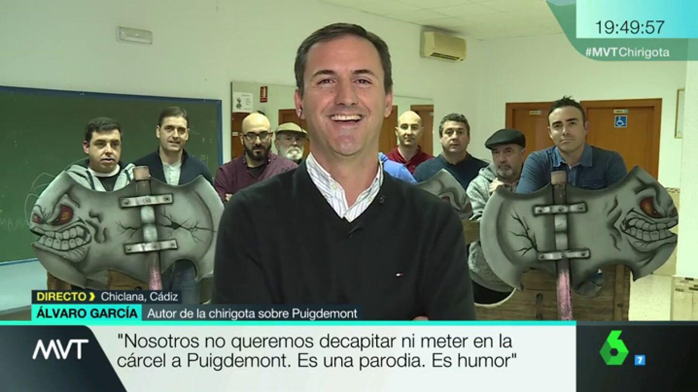 El autor de la chirigota que 'decapita' a Puigdemont, &Aacute;lvaro Garc&iacute;a