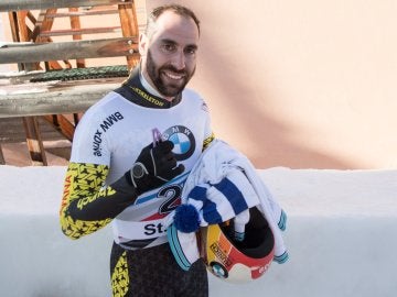 Ander Mirambell, tras su prueba en St. Moritz Ander Mirambell, tras su prueba en St. Moritz