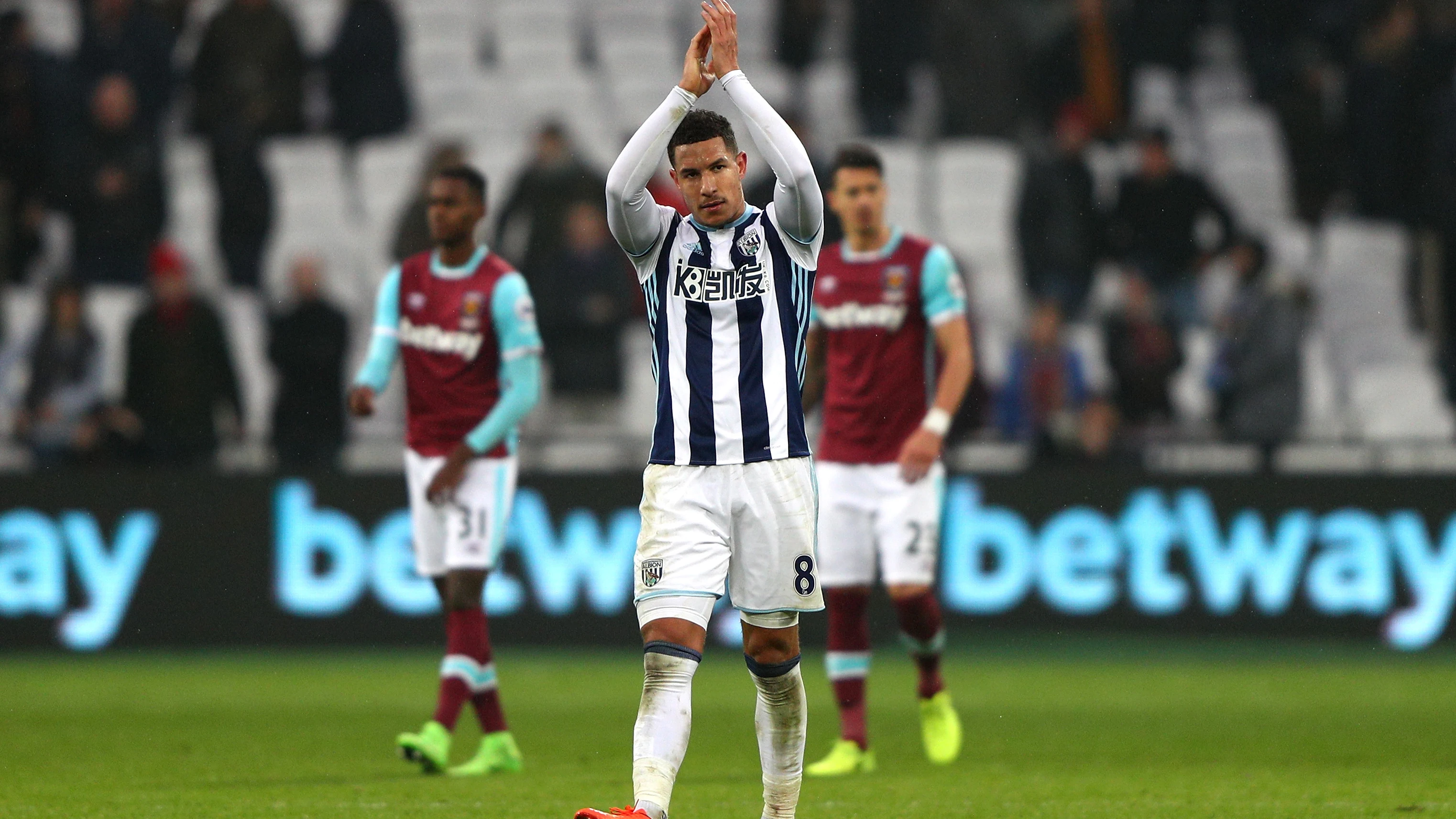Jake Livermore, en un partido con el West Bromwich Albion