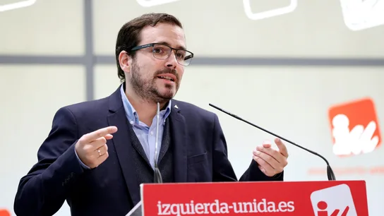 El coordinador federal de IU, Alberto Garzón El coordinador federal de IU, Alberto Garzón