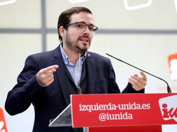 El coordinador federal de IU, Alberto Garzón El coordinador federal de IU, Alberto Garzón